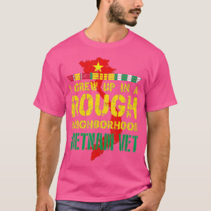 Camiseta Veterano Vietnã, eu cresci em uma vizinhança ásper