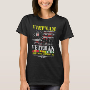 Camiseta Veterano Vietnã Vintage Bandeira Memorial Veterano