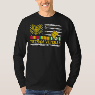 Camiseta Veterano Vietnamita Bandeira dos Estados Unidos Ve