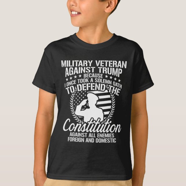 Camiseta Veteranos Contra a Eleição Trump 2020 Nos Eua (Frente)