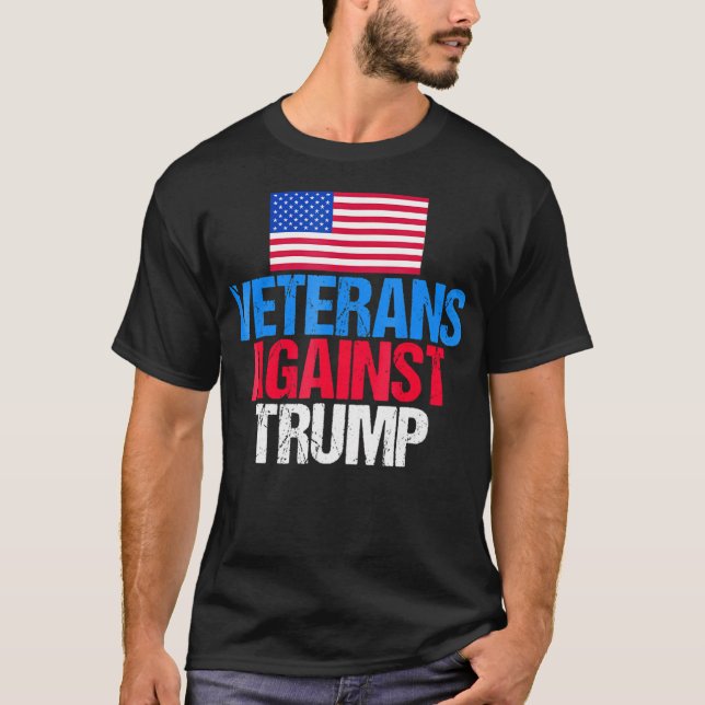 Camiseta Veteranos Contra Donald Trump (Frente)