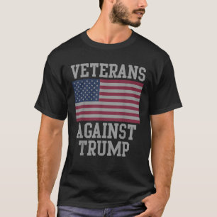 Camiseta Veteranos Contra Trump Patriótico USA T Shirt T Sh