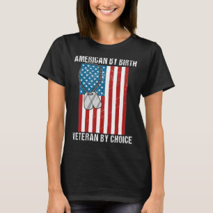 Camiseta Veteranos Dia Americano por Nascimento Veterano po