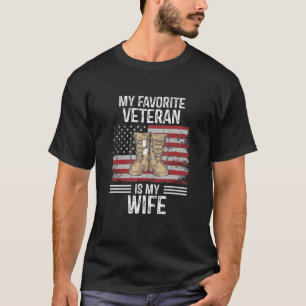 Camiseta Veteranos Dia Meu Veterano Favorito É Minha Espos