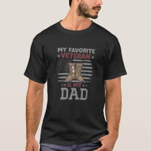 Camiseta Veteranos Dia Militar EUA Bandeira Favorita Vetera