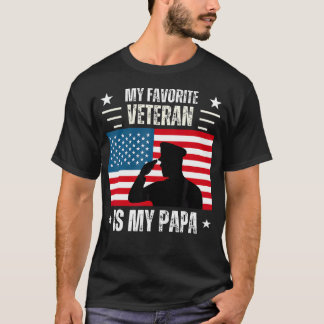 Camiseta Veteranos Dia Militar Meu Veterano Favorito É Meu