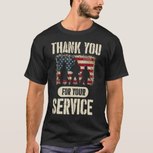 Camiseta Veteranos Dia Obrigado Por Seus Serviços Patriótic