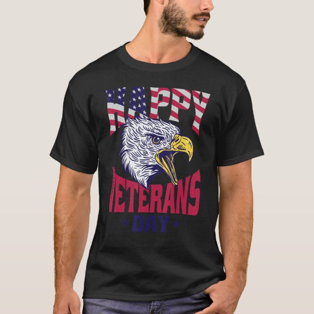 Camiseta Veteranos dos EUA orgulham-se do feliz Dia dos Vet (Frente)