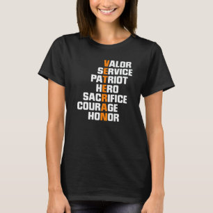 Camiseta Veteranos Homenageando Todos Que Serviram Homens M