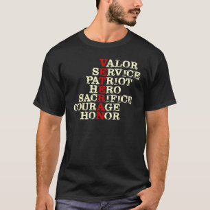 Camiseta Veteranos Homenageando Todos Que Serviram Homens M