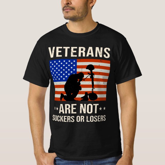 Camiseta Veteranos não são otários ou perdedores (Frente)