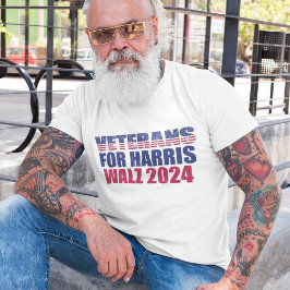 Camiseta Veteranos para a Eleição de Harris Walz 2024