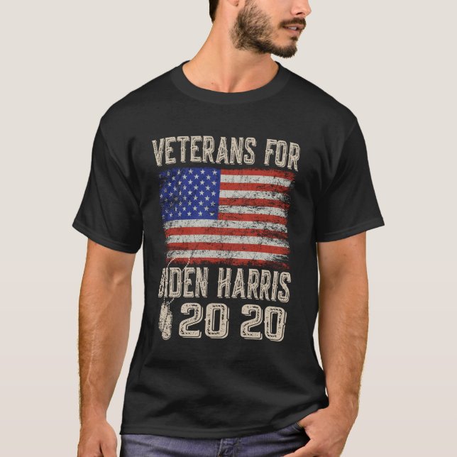 Camiseta Veteranos para Biden Harris 2020 (Frente)