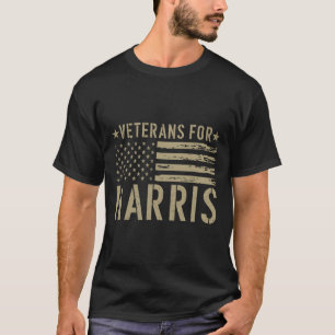 Camiseta Veteranos Para Harris 2024 Vets Militares Kamala H