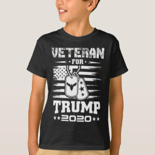 Camiseta Veteranos Pelo Trump Apoio Militar Republ