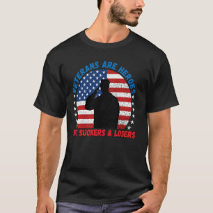 Camiseta Veteranos São Heróis Não Suckers e Perdedores Pro 