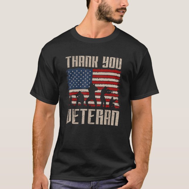 Camiseta Veterans Day   Thank You Veterans  Proud (Frente)