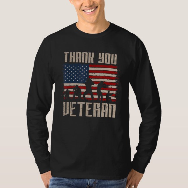 Camiseta Veterans Day   Thank You Veterans  Proud (Frente)