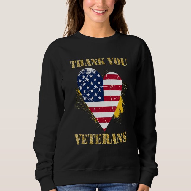 Camiseta Veterans Day with American flag for Men Dad Women  (Frente)