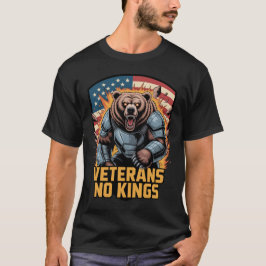 Camiseta Veterans No Kings Urso Gráfico