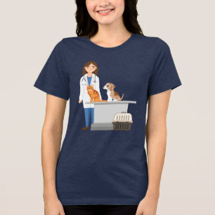 Camiseta Veterinária Clínica Veterinária Mulher Pet Animal 