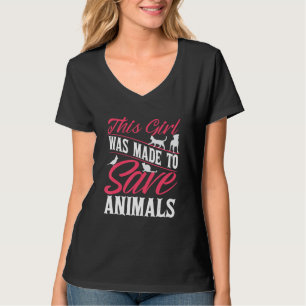 Camiseta Veterinária Esta Garota Foi Feita Para Salvar Anim