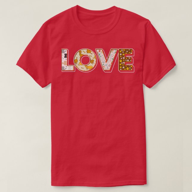 Camiseta Veterinarian Animal Love Vet Tech (Frente do Design)