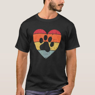 Camiseta Veterinarian Vet Tech Retro Sunset Paw Print Cog C