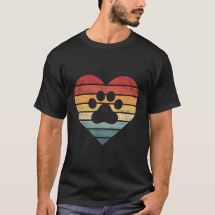Camiseta Veterinarian Vet Tech Retro Sunset Paw Print Cog C