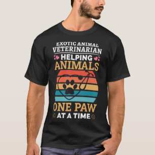 Camiseta Veterinário Animal Exótico A Ajudar Animais Numa P