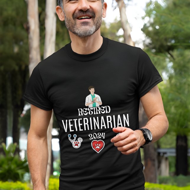 Camiseta Veterinário aposentado 2024 Médico veterinário Vet (Criador carregado)