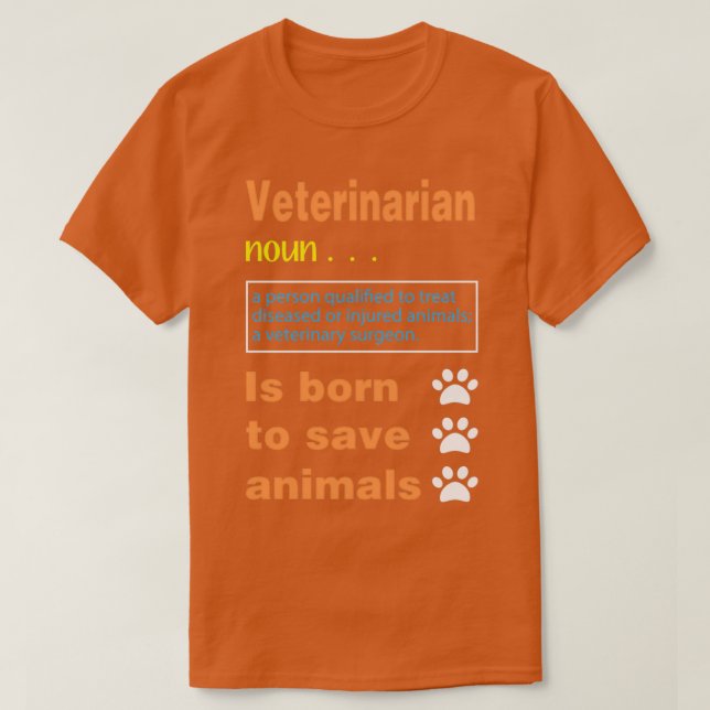 Camiseta Veterinário Definition Gift Engraçado veterinário  (Frente do Design)