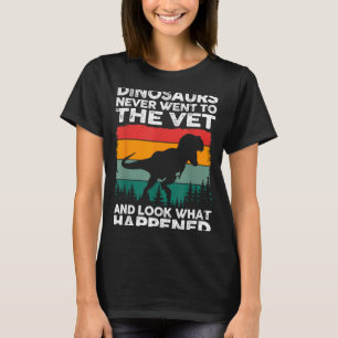Camiseta Veterinário Dinossauro Engraçado Vida de Veterinár