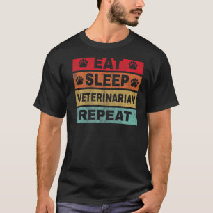 Camiseta Veterinário Eat Sleep Veterinário 1