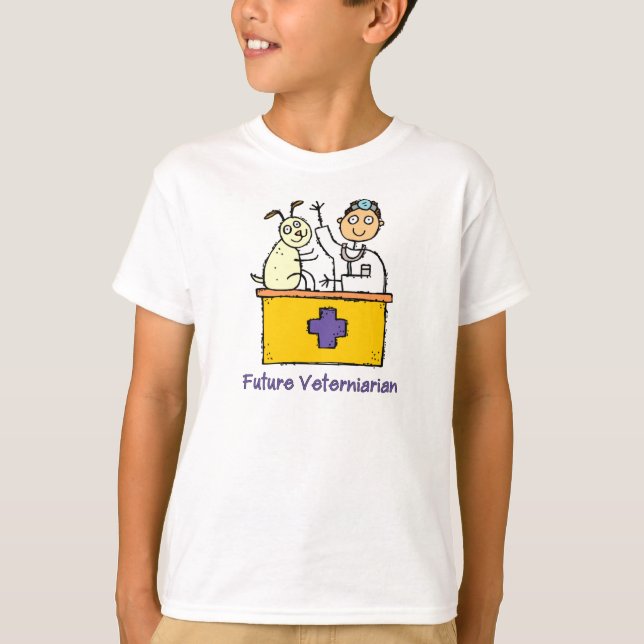 Camiseta Veterinário Futuro - Menino (Frente)