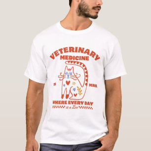 Camiseta Veterinário: onde todos os dias é um zoológico