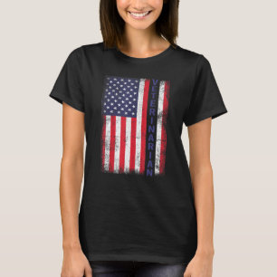 Camiseta Veterinário Patriótico Americano Vintage Usa Flag 