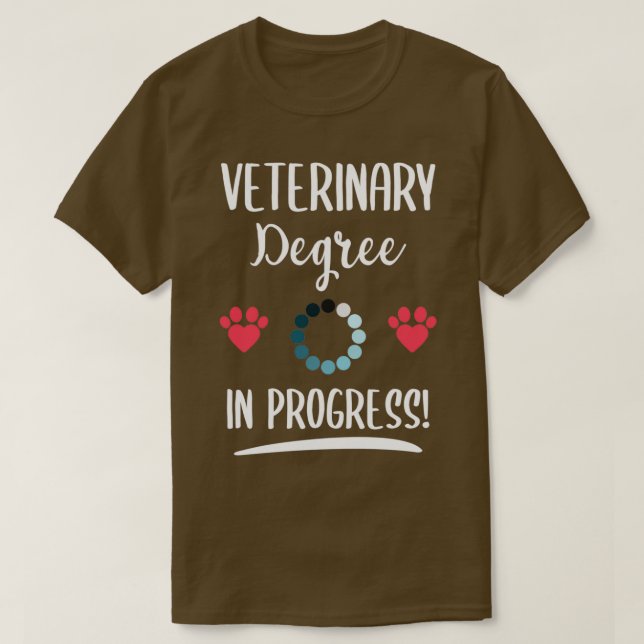 Camiseta Veterinário Progress Funny Veterinary Formando (Frente do Design)