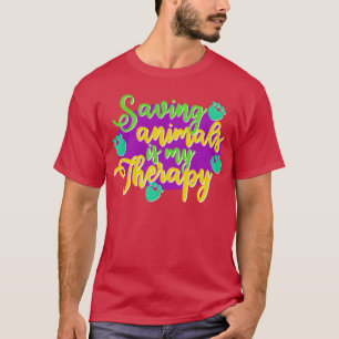 Camiseta Veterinário que salva animais Assistente veterinár
