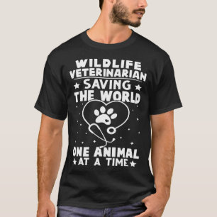 Camiseta Veterinário Selvagem A Salvar O Animal Do Mundo Em