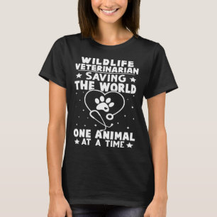 Camiseta Veterinário Selvagem A Salvar O Animal Do Mundo Em