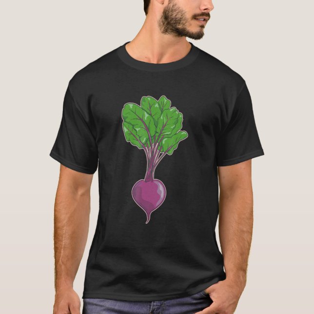 Camiseta Vetor de beterraba vegetal (Frente)