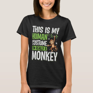 Camiseta Vetor de fantasia de macaco engraçado de Halloween