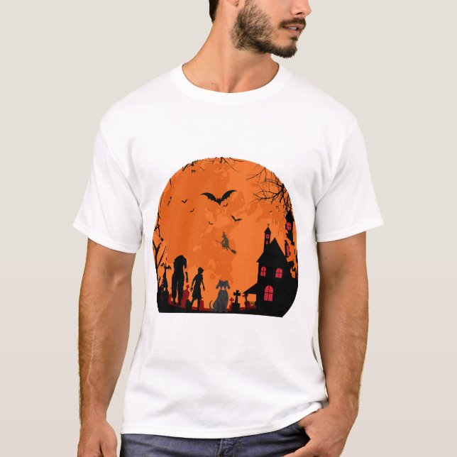 Camiseta vetor de halloween (Frente)
