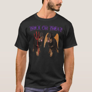 Camiseta Vetor De Halloween Ou De Tratamento Do Rottweiler