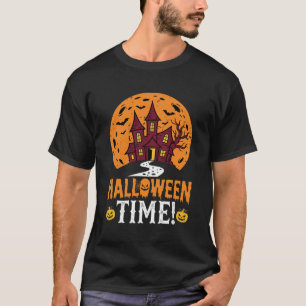 Camiseta Vetor de Lua de Casa Assombrada do Tempo de Hallow