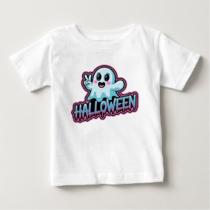 Camiseta Vetor de neon halloween brilhante