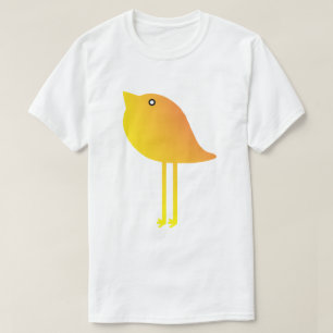 Camiseta Vetor de Pássaro Amarelo