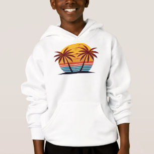 Camiseta Vetor de pôr do sol com palmeiras