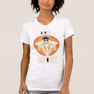 Camiseta Vetor de Terror de Halloween de Fantasma de Cachor